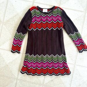 Hanna Andersson Chevron Sweater Dress - Size 110